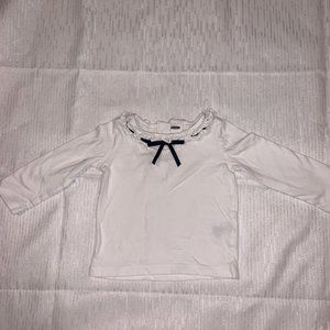 Janie and Jack 6-12m white long sleeve top